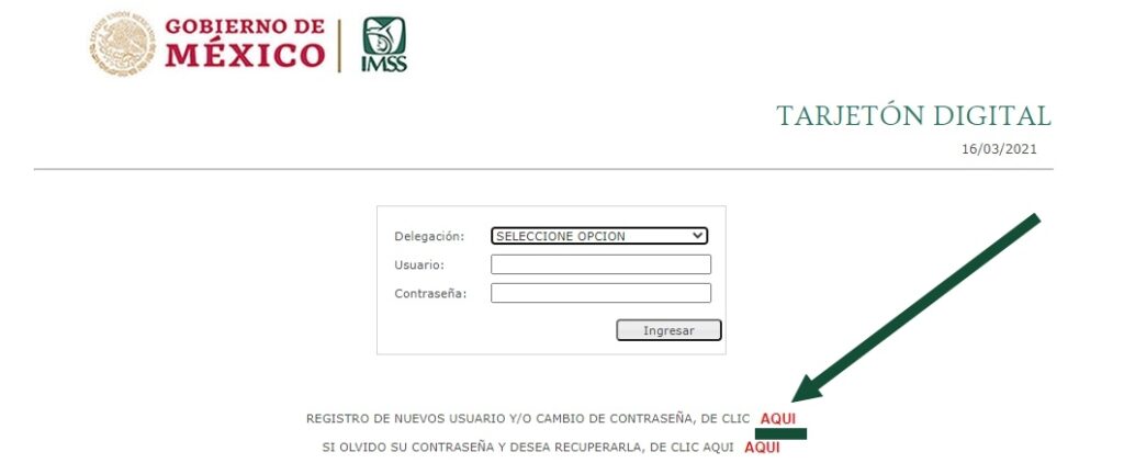registro tarjetón digital